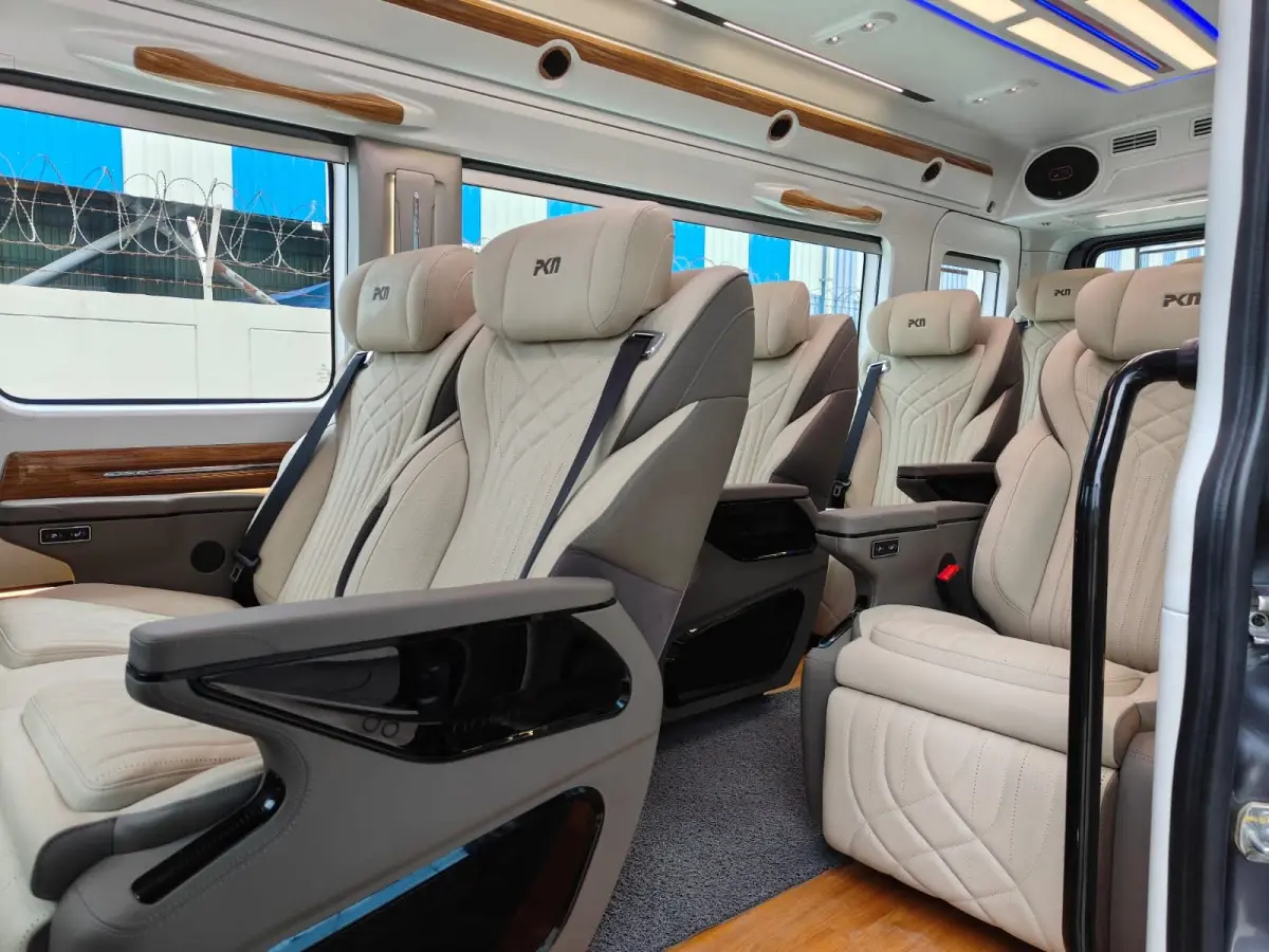 Maharaja Urbania interior showing premium recliner seats and luxury amenities
